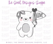 Cookie Cutters - Girl Bear with Flag - Cookie Cutter - The Sweet Designs Shoppe - TSDS - - ALL,Animal,Animals,Animals and Insects,Cookie Cutter,Easter,Easter / Spring,Promocode,STL,valentine,valentines