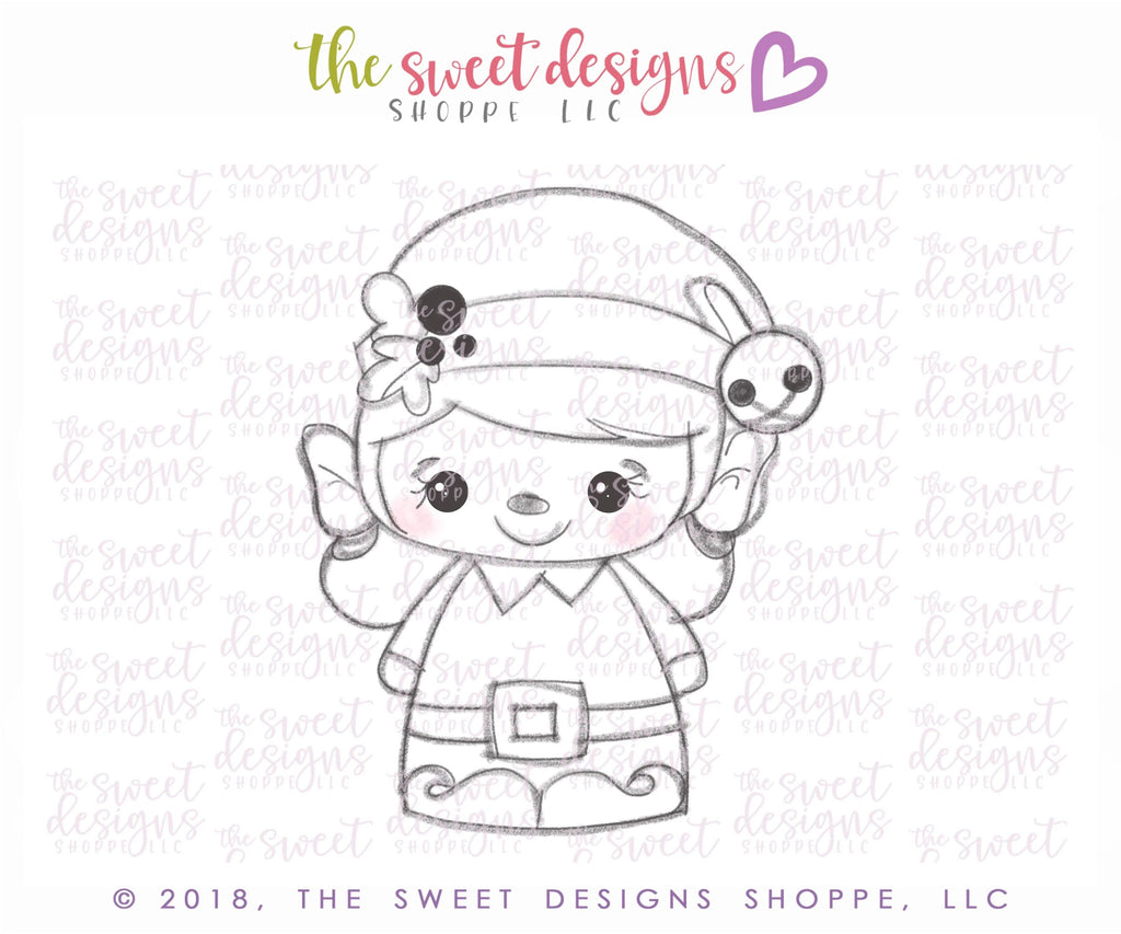 Cookie Cutters - Girl Elf 2018 - Cookie Cutter - The Sweet Designs Shoppe - - 2018, ALL, Christmas, Christmas / Winter, Christmas Cookies, Cookie Cutter, Elf, Promocode