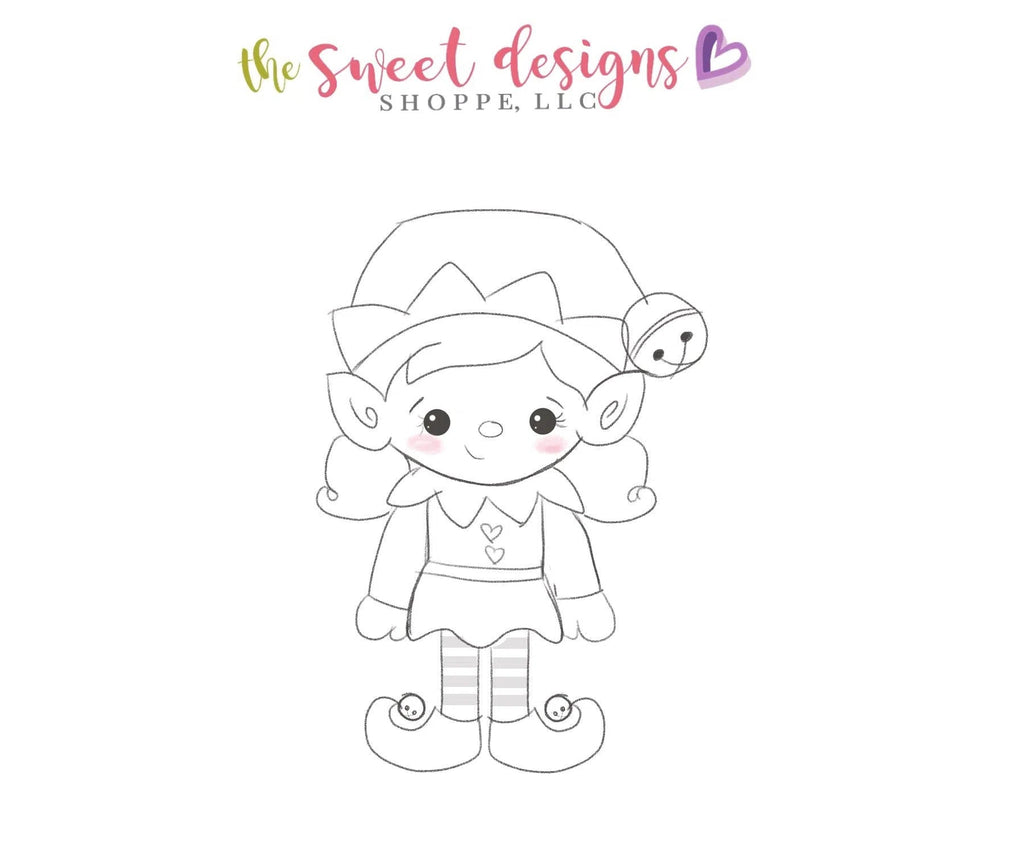 Cookie Cutters - Girl Elf - Cutter - Sweet Designs Shoppe - - ALL, Christmas, Christmas / Winter, Cookie Cutter, Elf, Promocode, Winter
