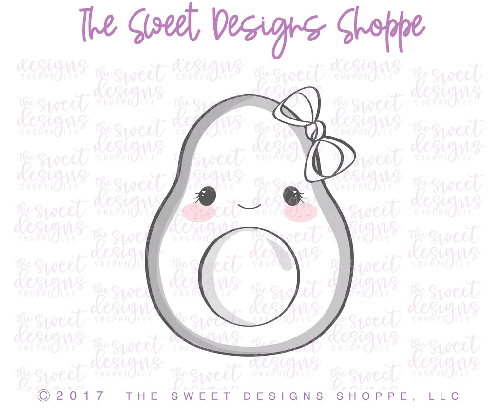 Cookie Cutters - Girly Avocado - Cookie Cutter - The Sweet Designs Shoppe - TSDS - - ALL,Cookie Cutter,Food,Food and Beverage,Food beverages,Fruits and Vegetables,Promocode,Valentines