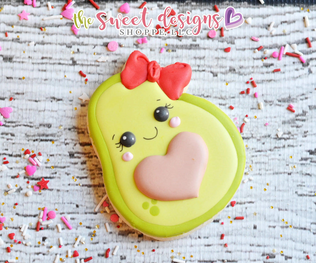 Cookie Cutters - Girly Avocado - Cookie Cutter - The Sweet Designs Shoppe - TSDS - - ALL,Cookie Cutter,Food,Food and Beverage,Food beverages,Fruits and Vegetables,Promocode,Valentines