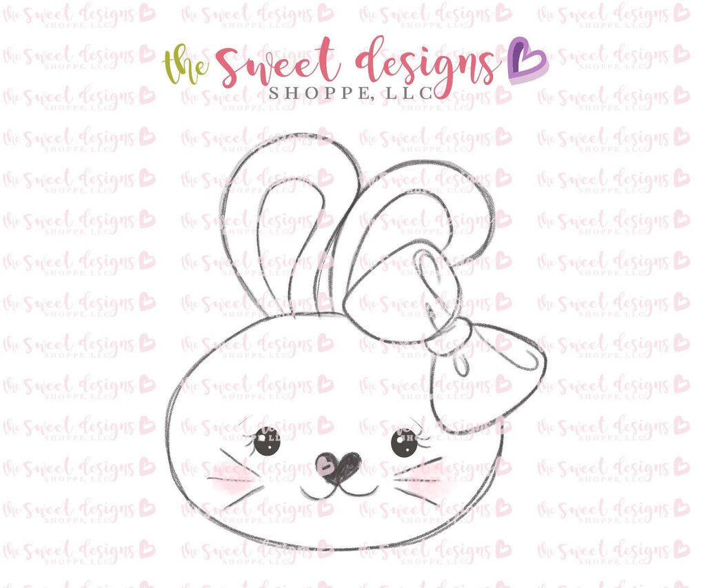 Cookie Cutters - Girly Baby Bunny Face v2- Cookie Cutter - The Sweet Designs Shoppe - - ALL, Animal, Cookie Cutter, Easter, Easter / Spring, Promocode, Spring