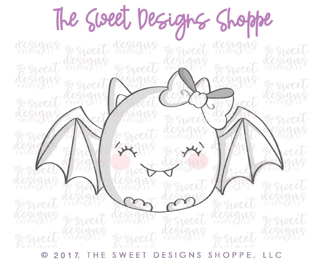 Cookie Cutters - Girly Bat V2 - Cookie Cutter - The Sweet Designs Shoppe - - ALL, Animal, Animals, Cookie Cutter, Customize, Fall / Halloween, halloween, monster, Promocode, trick or treat, zombie, Zombies, Zombies and Monsters