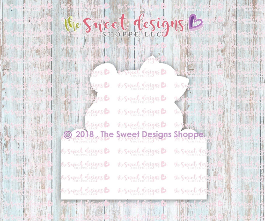 Cookie Cutters - Girly Bear Plaque - Cookie Cutter - The Sweet Designs Shoppe - - ALL, Animal, Animals, Bear, Cookie Cutter, Personalized, Plaque, Promocode, Valentines