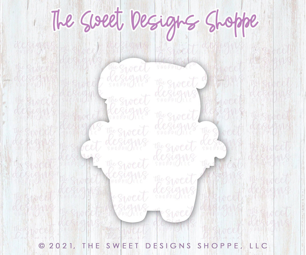 Cookie Cutters - Girly Bear with Bunting - Cookie Cutter - The Sweet Designs Shoppe - - ALL, Animal, Animals, Animals and Insects, Cookie Cutter, Easter, Easter / Spring, Promocode, valentine, valentines