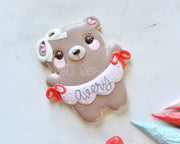 Cookie Cutters - Girly Bear with Bunting - Cookie Cutter - The Sweet Designs Shoppe - TSDS - - ALL,Animal,Animals,Animals and Insects,Cookie Cutter,Easter,Easter / Spring,Promocode,STL,valentine,valentines