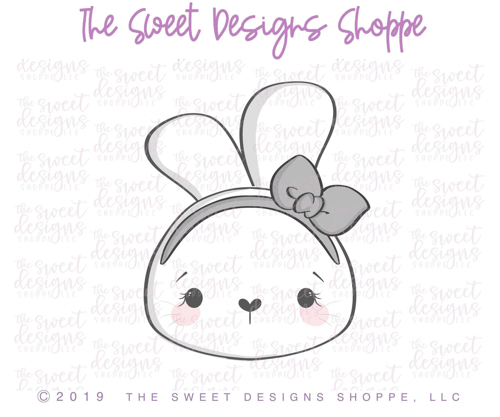 Cookie Cutters - Girly Bunny Face - Cookie Cutter - The Sweet Designs Shoppe - TSDS - - ALL,Animal,Animals,Animals and Insects,Cookie Cutter,easter,Easter / Spring,Promocode