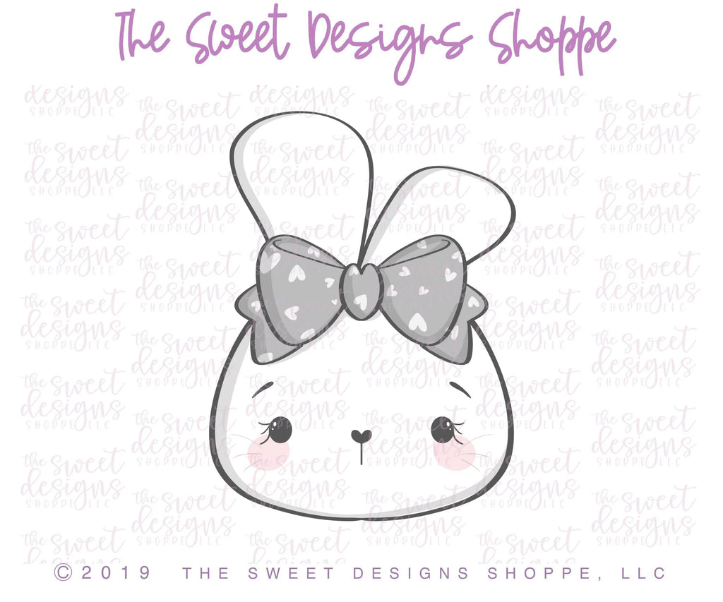 Cookie Cutters - Girly Bunny Face - Cookie Cutter - The Sweet Designs Shoppe - - 2019, ALL, Animal, Animals, Cookie Cutter, Easter / Spring, easter collection 2019, Promocode, Spring