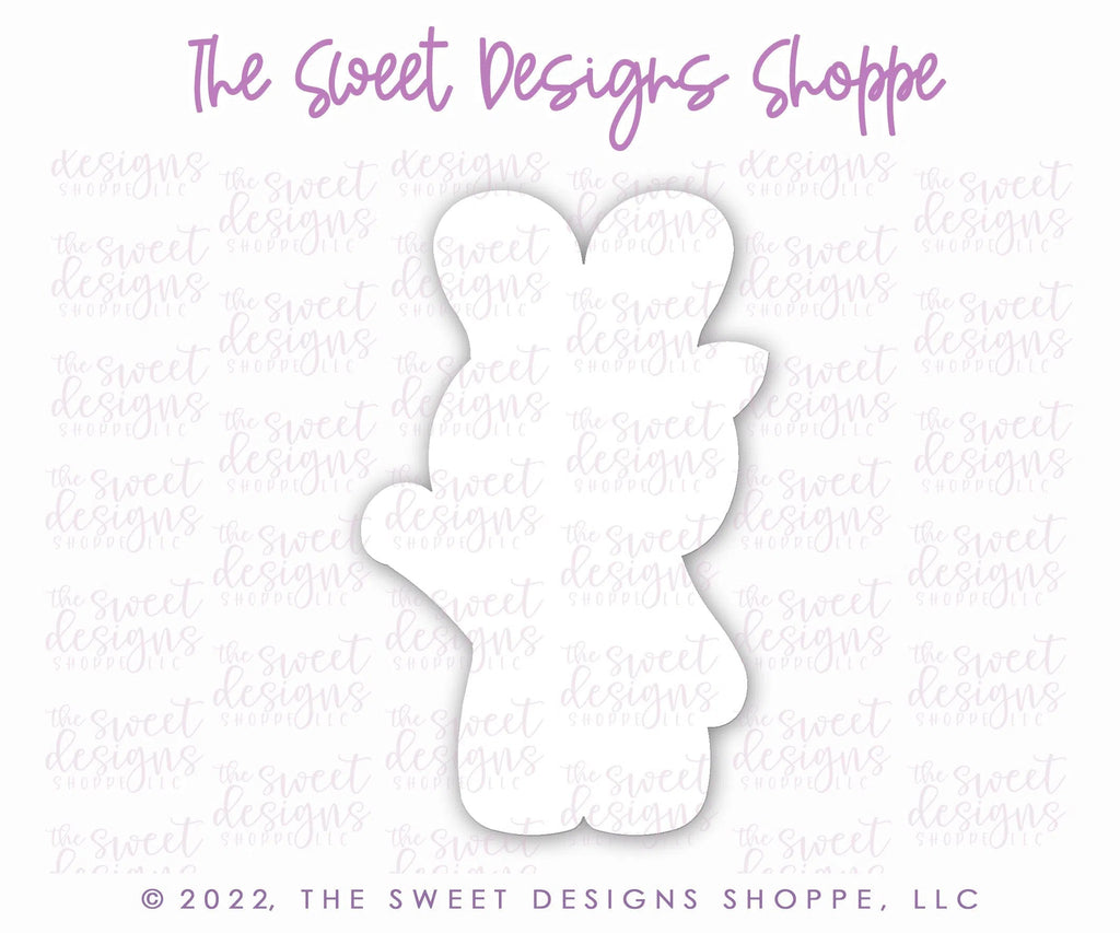 Cookie Cutters - Girly Bunny with Hand Up - Cookie Cutter - Sweet Designs Shoppe - - ALL, Animal, Animals, Animals and Insects, Bunny, Cookie Cutter, easter, Easter / Spring, Promocode