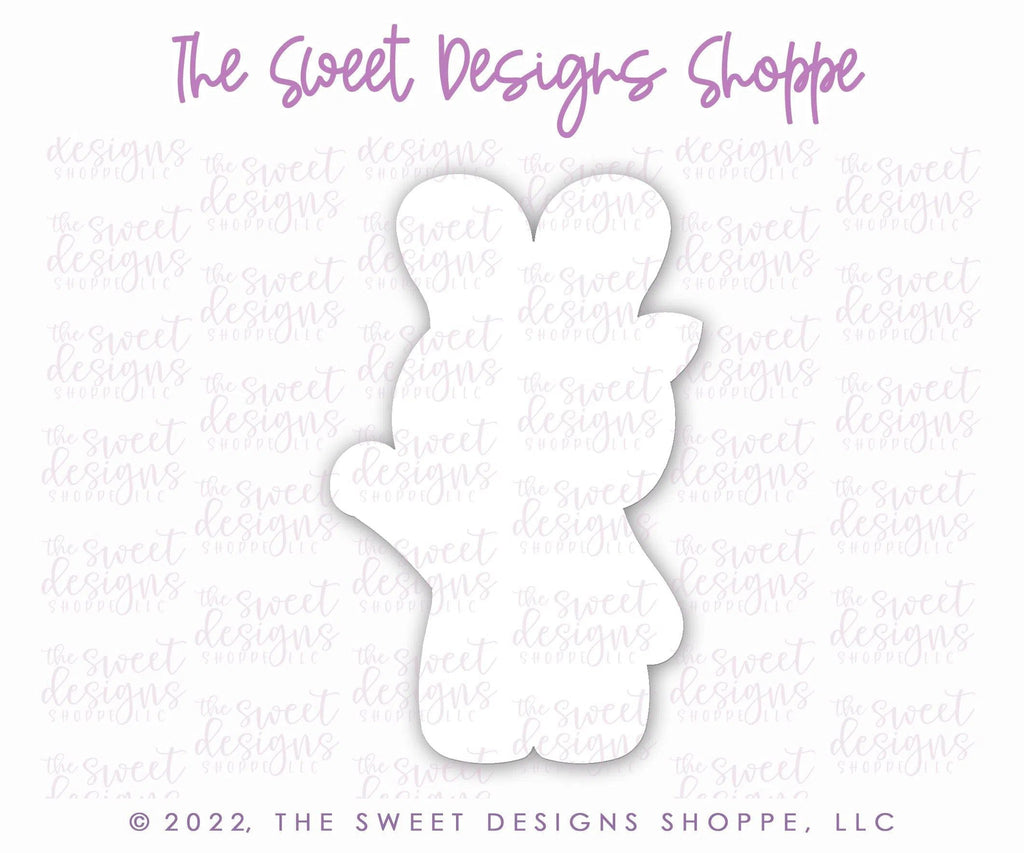 Cookie Cutters - Girly Bunny with Hand Up - Cookie Cutter - The Sweet Designs Shoppe - TSDS - - ALL,Animal,Animals,Animals and Insects,Bunny,Cookie Cutter,easter,Easter / Spring,Promocode