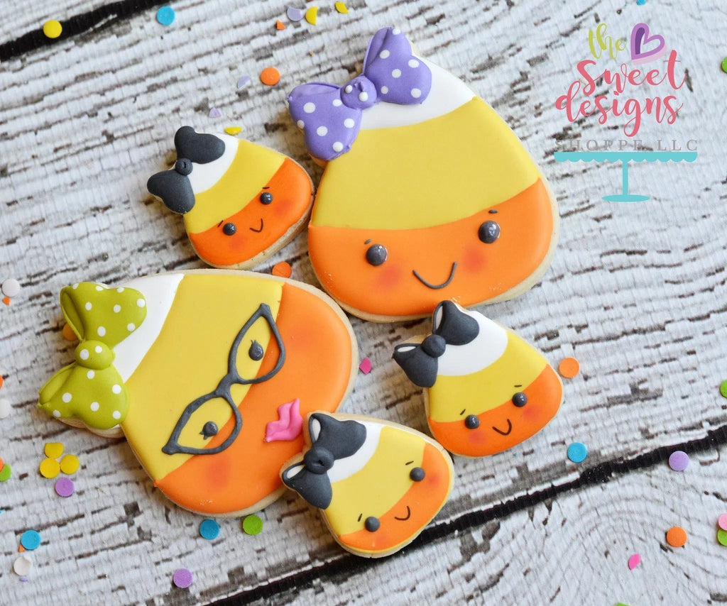 Cookie Cutters - Girly Candy Corn - Cookie Cutter - The Sweet Designs Shoppe - - ALL, Candy, Cookie Cutter, Customize, Fall / Halloween, Fall / Thanksgiving, Food, Food & Beverages, halloween, Promocode, Sweets