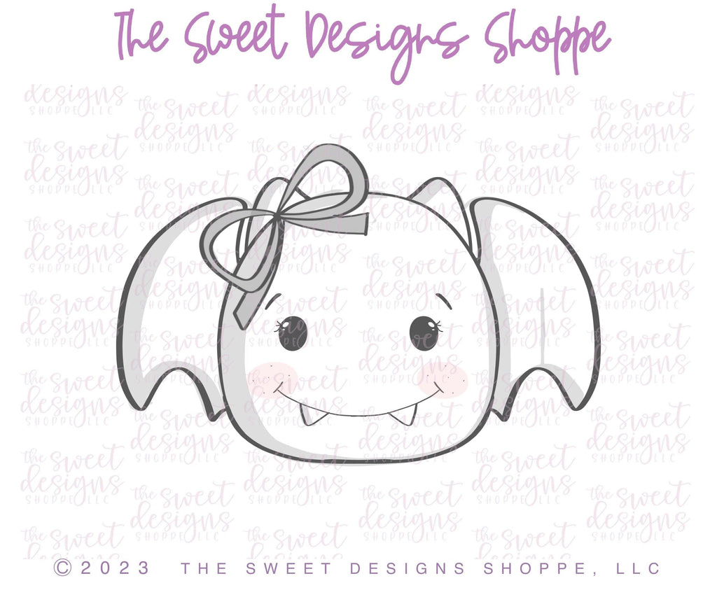 Cookie Cutters - Girly Chubby Bat 2023 - Cookie Cutter - The Sweet Designs Shoppe - TSDS - - ALL,Animal,Animals,Bat,Cookie Cutter,Customize,Fall / Halloween,halloween,Promocode,STL