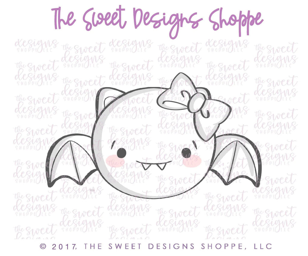 Cookie Cutters - Girly Chubby Bat V2 - Cookie Cutter - The Sweet Designs Shoppe - - ALL, Animal, Animals, Bat, Cookie Cutter, Customize, Fall / Halloween, halloween, Promocode