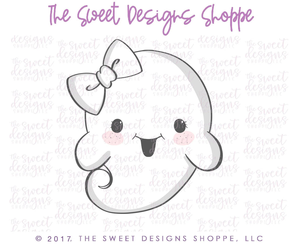Cookie Cutters - Girly Chubby Ghost 2018 - Cookie Cutter - Sweet Designs Shoppe - - ALL, Boo, Cookie Cutter, Fall / Halloween, Ghost, halloween, Promocode
