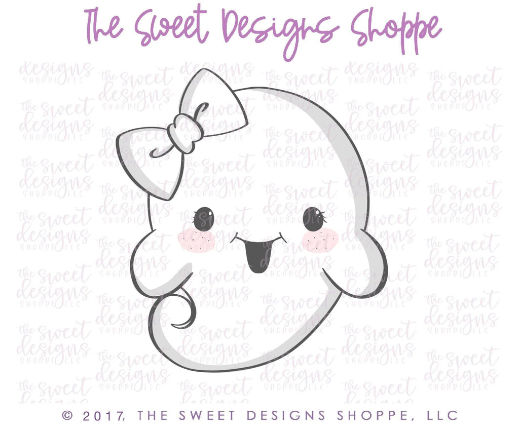 Cookie Cutters - Girly Chubby Ghost 2018 - Cookie Cutter - The Sweet Designs Shoppe - - ALL, Boo, Cookie Cutter, Fall / Halloween, Ghost, halloween, Promocode