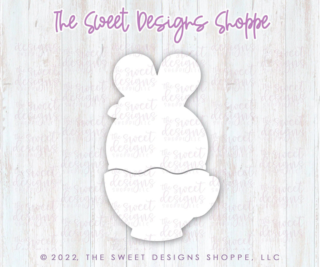 Cookie Cutters - Girly Cute Bunny in Mug Two Piece Set - Set of 2 - Cookie Cutters - The Sweet Designs Shoppe - TSDS - - ALL,Animal,Animals,Animals and Insects,bunny,Cookie Cutter,Easter / Spring,mug,mugs,Promocode,regular sets,Set,sets