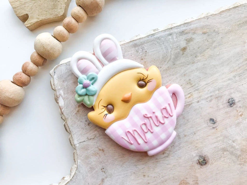 Cookie Cutters - Girly Cute Chick in Mug - Cookie Cutter - Sweet Designs Shoppe - - ALL, Animal, Animals, Animals and Insects, bunny, Cookie Cutter, easter, Easter / Spring, mug, mugs, Promocode