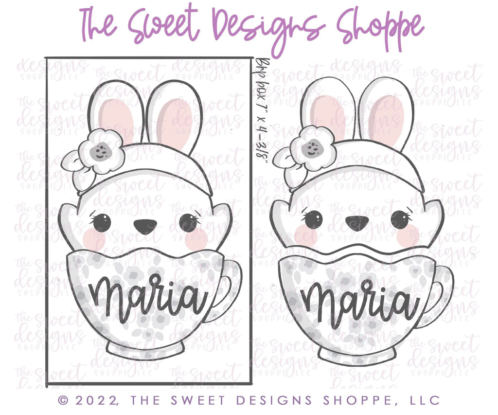 Cookie Cutters - Girly Cute Chick in Mug Two Piece Set - Set of 2 - Cookie Cutters - The Sweet Designs Shoppe - - ALL, Animal, Animals, Animals and Insects, bunny, Cookie Cutter, Easter / Spring, mug, mugs, Promocode, regular sets, Set, sets