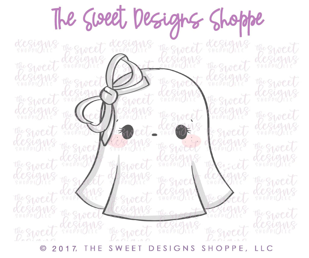 Cookie Cutters - Girly Ghost - Cookie Cutter - Sweet Designs Shoppe - - ALL, Cookie Cutter, Fall / Halloween, halloween, Promocode, trick or treat