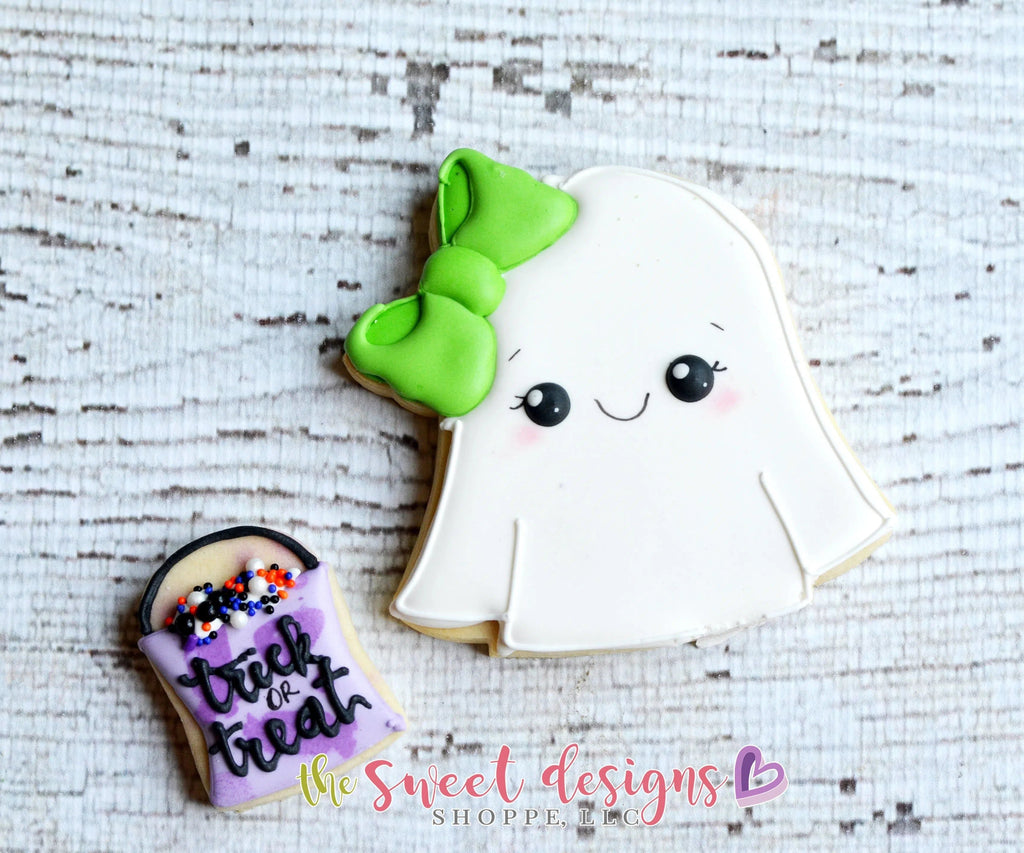 Cookie Cutters - Girly Ghost - Cookie Cutter - The Sweet Designs Shoppe - - ALL, Cookie Cutter, Fall / Halloween, halloween, Promocode, trick or treat