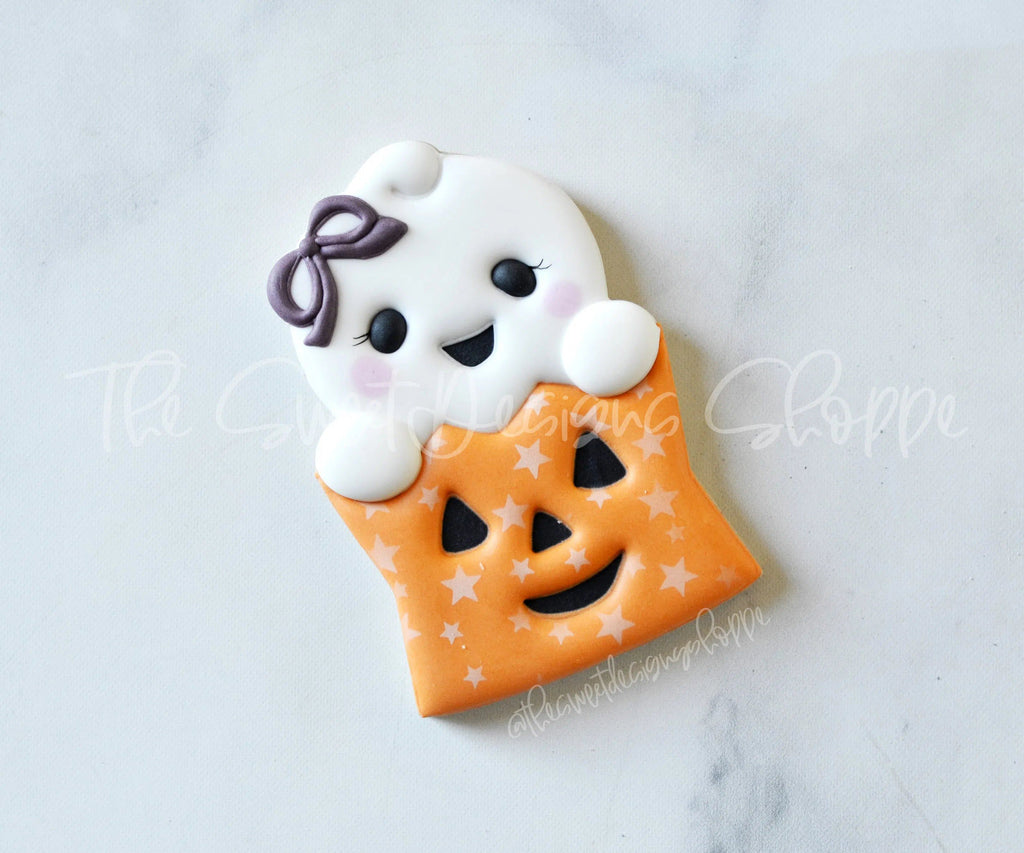 Cookie Cutters - Girly Ghost in Trick or Treat Bag - Cookie Cutter - The Sweet Designs Shoppe - - ALL, Cookie Cutter, halloween, Promocode