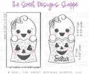 Cookie Cutters - Girly Ghost in Trick or Treat Bag Set - Set of 2 - Cookie Cutters - The Sweet Designs Shoppe - TSDS - - ALL,Cookie Cutter,halloween,Halloween set,Halloween Sets,Mini Sets,Promocode,regular sets,set