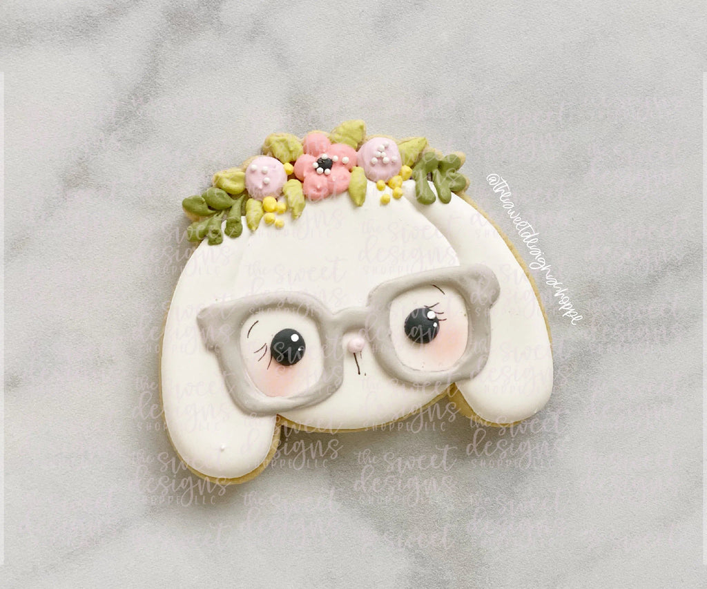 Cookie Cutters - Girly Hipster Bunny Face 2020 - Cookie Cutter - The Sweet Designs Shoppe - TSDS - - ALL,Animal,Animals,Animals and Insects,Cookie Cutter,easter,Easter / Spring,Promocode