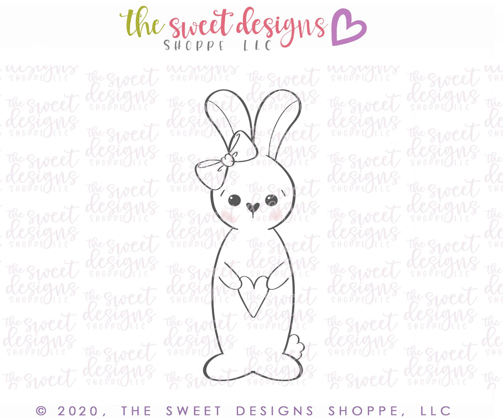 Cookie Cutters - Girly Long Bunny - Cookie Cutter - Sweet Designs Shoppe - - ALL, Animal, Animals, Animals and Insects, Cookie Cutter, easter, Easter / Spring, Promocode