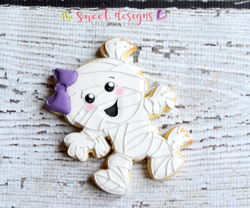 Cookie Cutters - Girly Mummy - Cookie Cutter - The Sweet Designs Shoppe - - ALL, Cookie Cutter, Customize, Fall / Halloween, halloween, monster, Promocode, trick or treat, zombie, Zombies, Zombies and Monsters