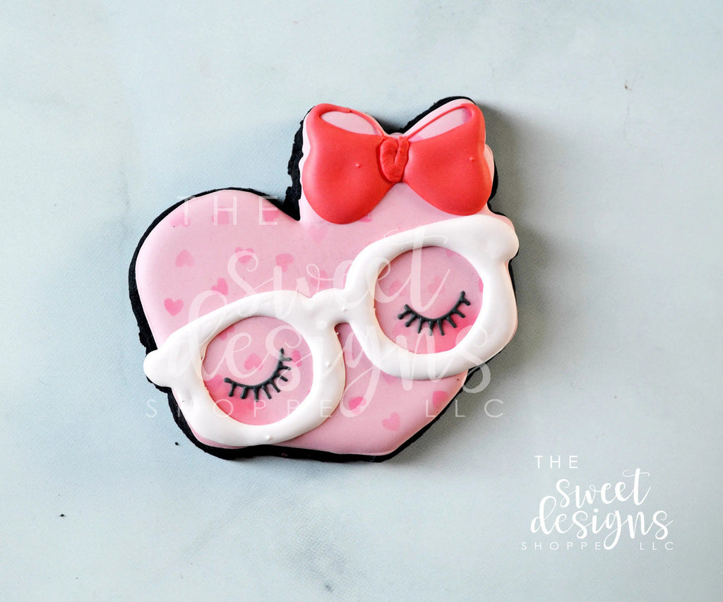 Cookie Cutters - Girly Nerdy Heart - Cookie Cutter - The Sweet Designs Shoppe - TSDS - - ALL,Cookie Cutter,Nerdy,Promocode,Valentine,Valentines