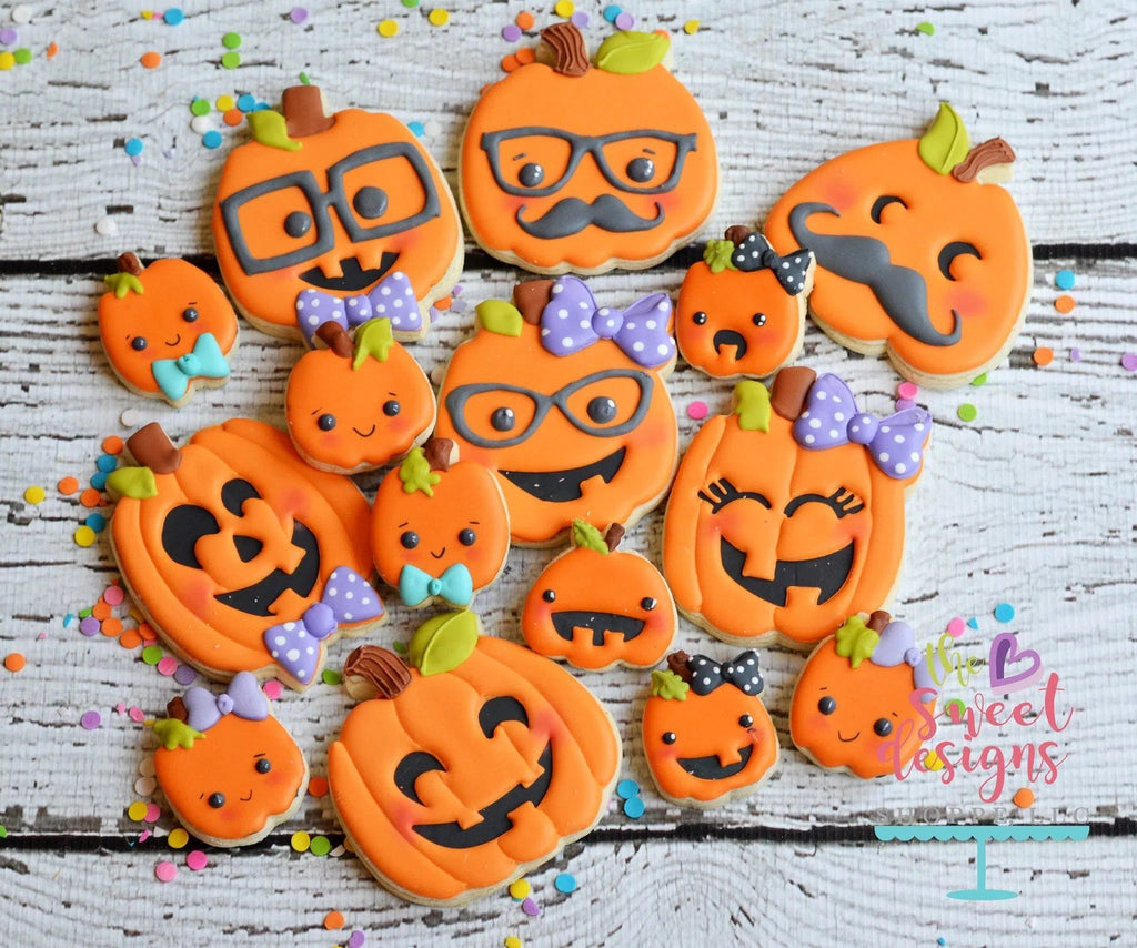 Cookie Cutters - Girly Pumpkin v2- Cookie Cutter - The Sweet Designs Shoppe - - ALL, Cookie Cutter, Customize, Fall, Fall / Halloween, Fall / Thanksgiving, Food, Food & Beverages, halloween, monster, Promocode, Pumpkin, thanksgiving, zombie, Zombies, Zombies and Monsters