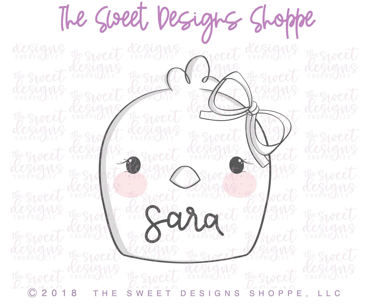 Cookie Cutters - Girly Round Chick - Cookie Cutter - The Sweet Designs Shoppe - TSDS - - ALL,Animal,Animals,Cookie Cutter,Easter,Easter / Spring,Promocode,Spring,STL