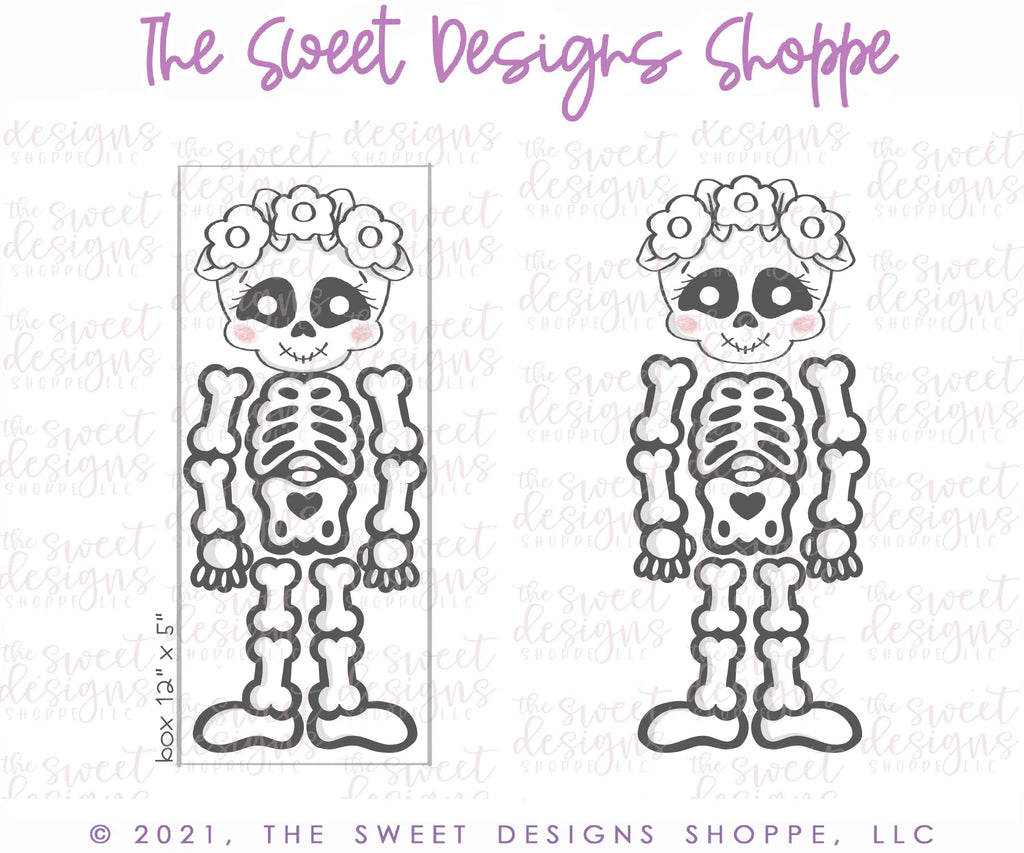 Cookie Cutters - Girly Skeleton Set - Set of 4 - Cookie Cutters - Sweet Designs Shoppe - - ALL, Cookie Cutter, dia de los muertos, Dia de Muertos, halloween, Halloween set, Halloween Sets, mexico, Promocode, regular sets, set, sets