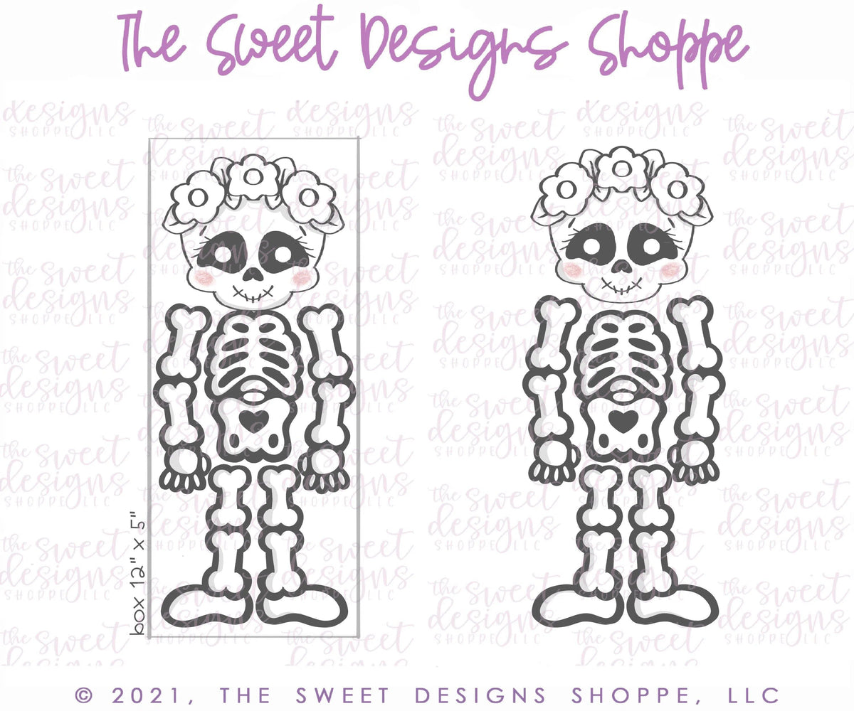 Cookie Cutters - Girly Skeleton Set - Set of 4 - Cookie Cutters - The Sweet Designs Shoppe - TSDS - - ALL,Cookie Cutter,dia de los muertos,Dia de Muertos,halloween,Halloween set,Halloween Sets,mexico,Promocode,regular sets,set,sets,STL