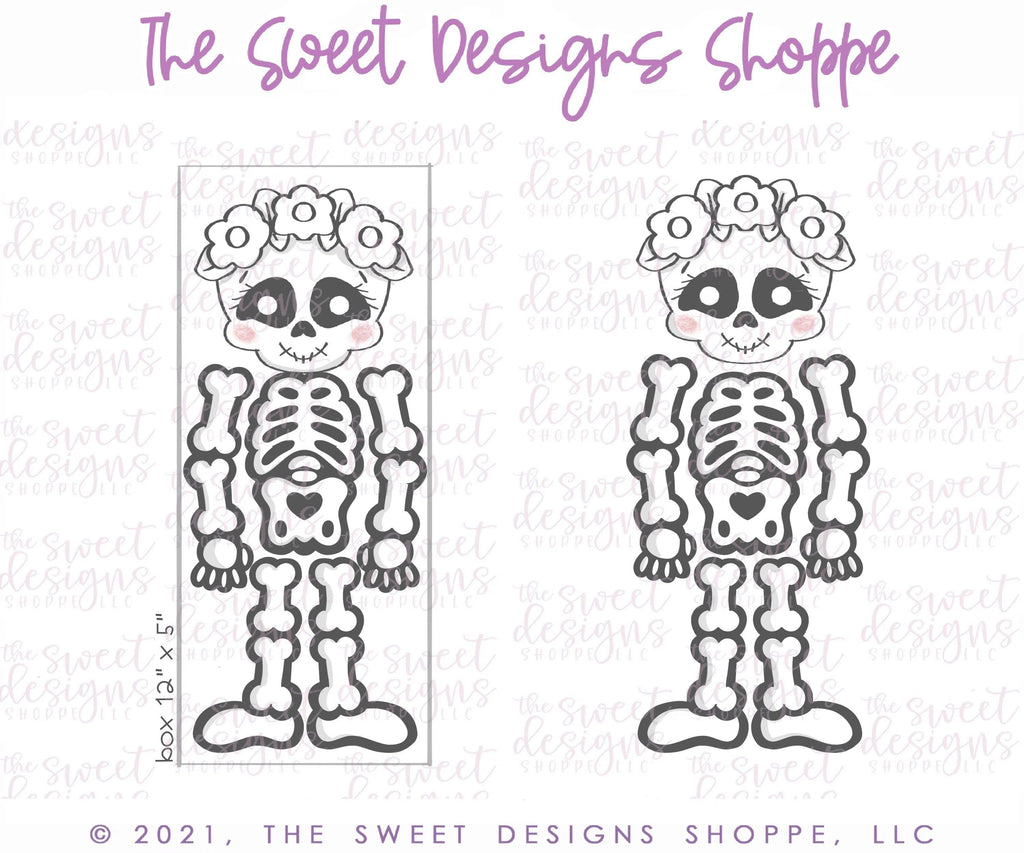 Cookie Cutters - Girly Skeleton Set - Set of 4 - Cookie Cutters - The Sweet Designs Shoppe - TSDS - - ALL,Cookie Cutter,dia de los muertos,Dia de Muertos,halloween,Halloween set,Halloween Sets,mexico,Promocode,regular sets,set,sets,STL