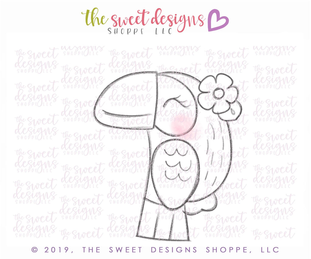 Cookie Cutters - Girly Toucan - Cookie Cutter - The Sweet Designs Shoppe - - 2019, ALL, Animal, beach, Cookie Cutter, Promocode, summer, tropical, Tucan