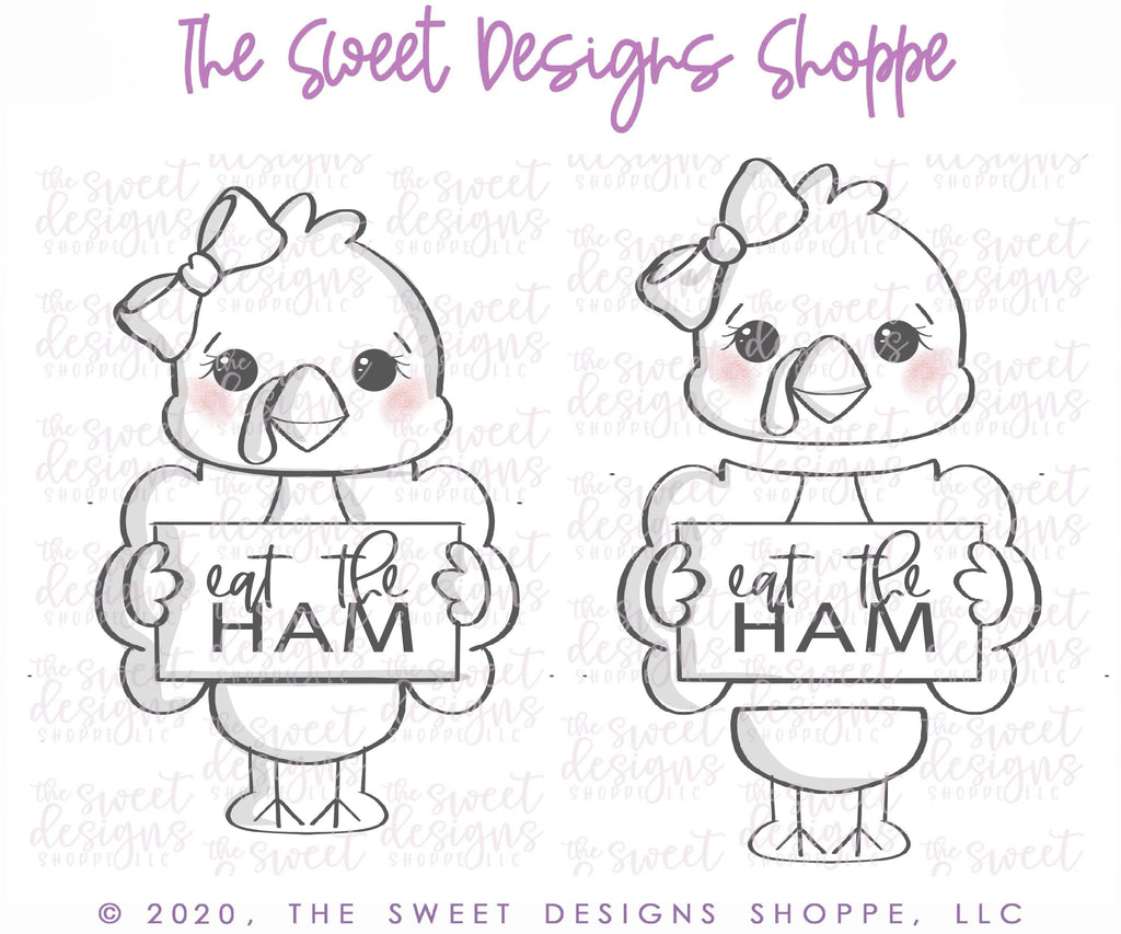 Cookie Cutters - Girly Turkey Set - Cookie Cutters - The Sweet Designs Shoppe - TSDS - - ALL,Animal,Animals,Animals and Insects,Cookie Cutter,Fall / Thanksgiving,Mini Set,Mini Sets,Promocode,regular sets,set,sets,thanksgiving