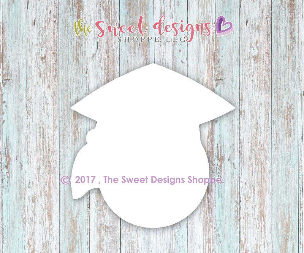Cookie Cutters - Globe with Cap V2 - Cookie Cutter - The Sweet Designs Shoppe - TSDS - - ALL,celebration,Cookie Cutter,Grad,graduation,graduations,Plaque,Promocode,School,School / Graduation,travel