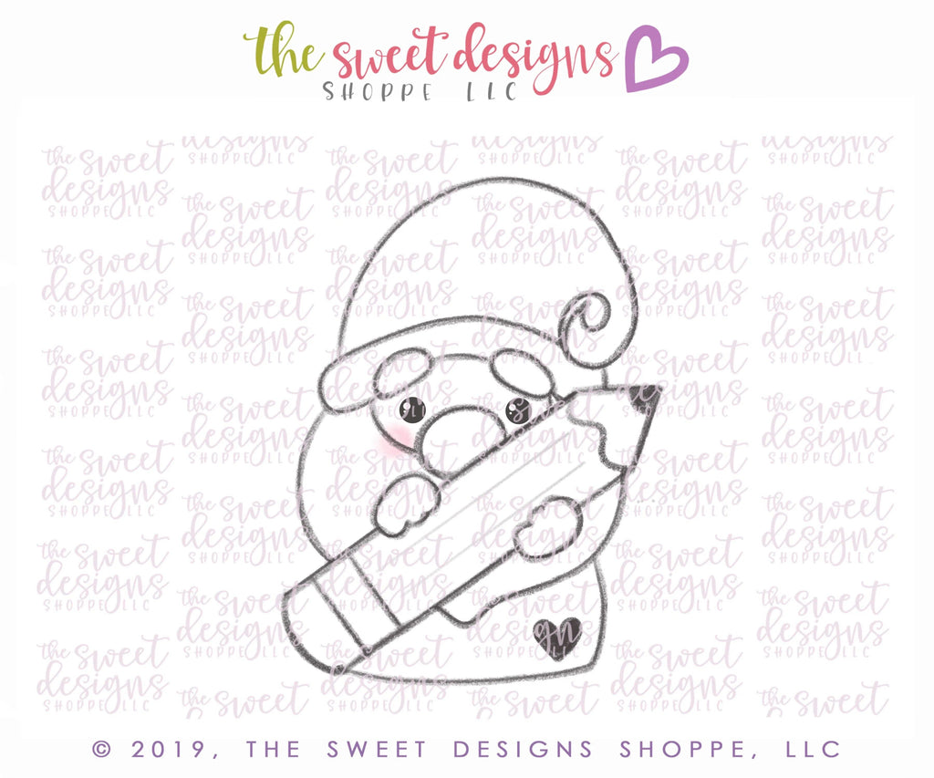 Cookie Cutters - Gnome with Pencil - Cookie Cutter - The Sweet Designs Shoppe - - 2019, ALL, back to school, Cookie Cutter, Easter / Spring, gnome, Grad, graduations, Miscellaneous, Promocode, School, School / Graduation, school collection 2019, school supplies