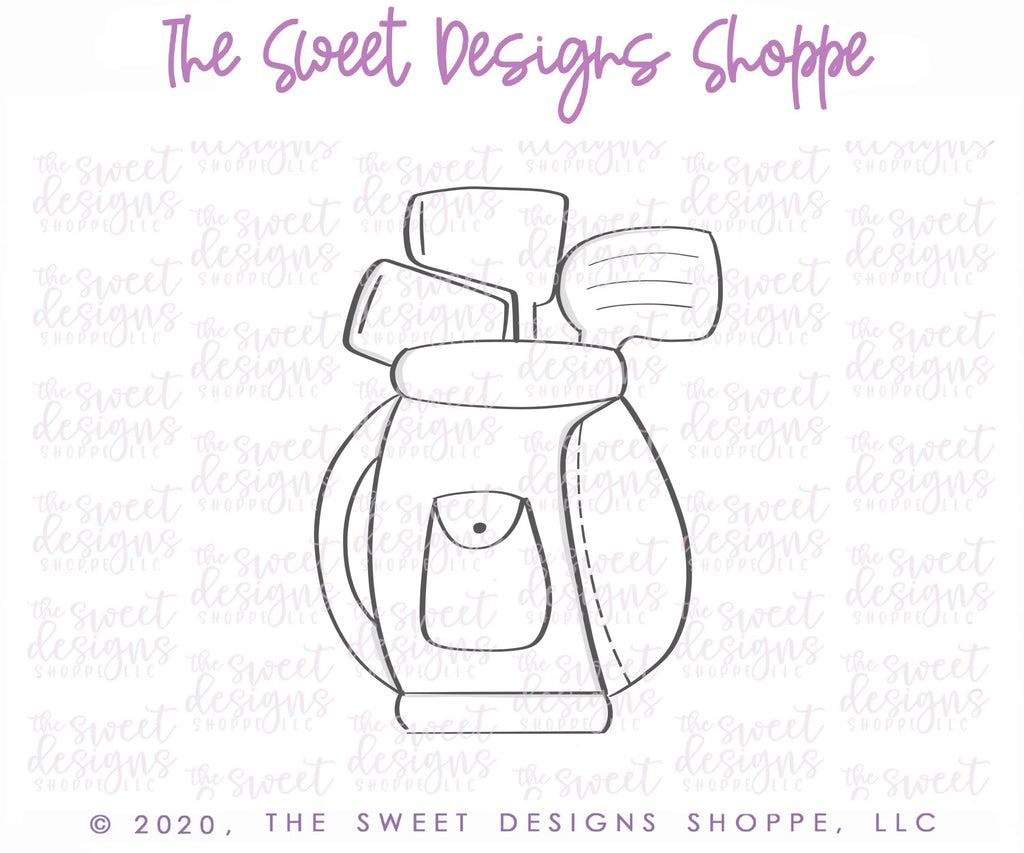 Cookie Cutters - Golf Bag - Cookie Cutter - The Sweet Designs Shoppe - TSDS - - 051520,ALL,Cookie Cutter,dad,Father,Fathers Day,grandfather,hobbies,Promocode,Sport,sports