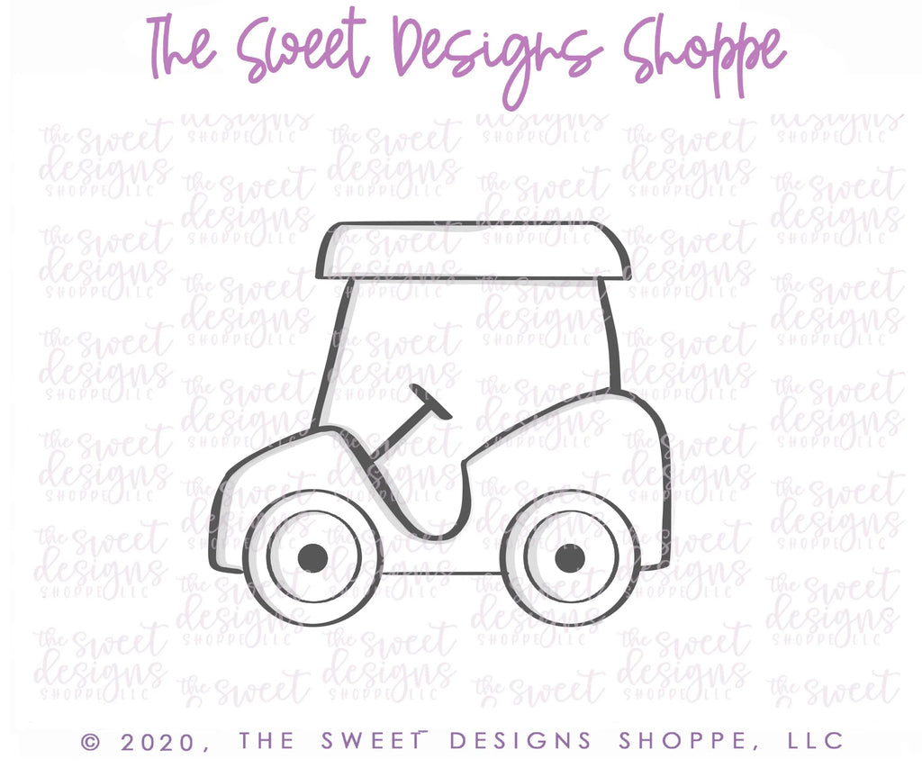 Cookie Cutters - Golf Cart - Cookie Cutter - Sweet Designs Shoppe - - 051520, ALL, Cookie Cutter, dad, Father, Fathers Day, grandfather, hobbies, Promocode, Sport, sports