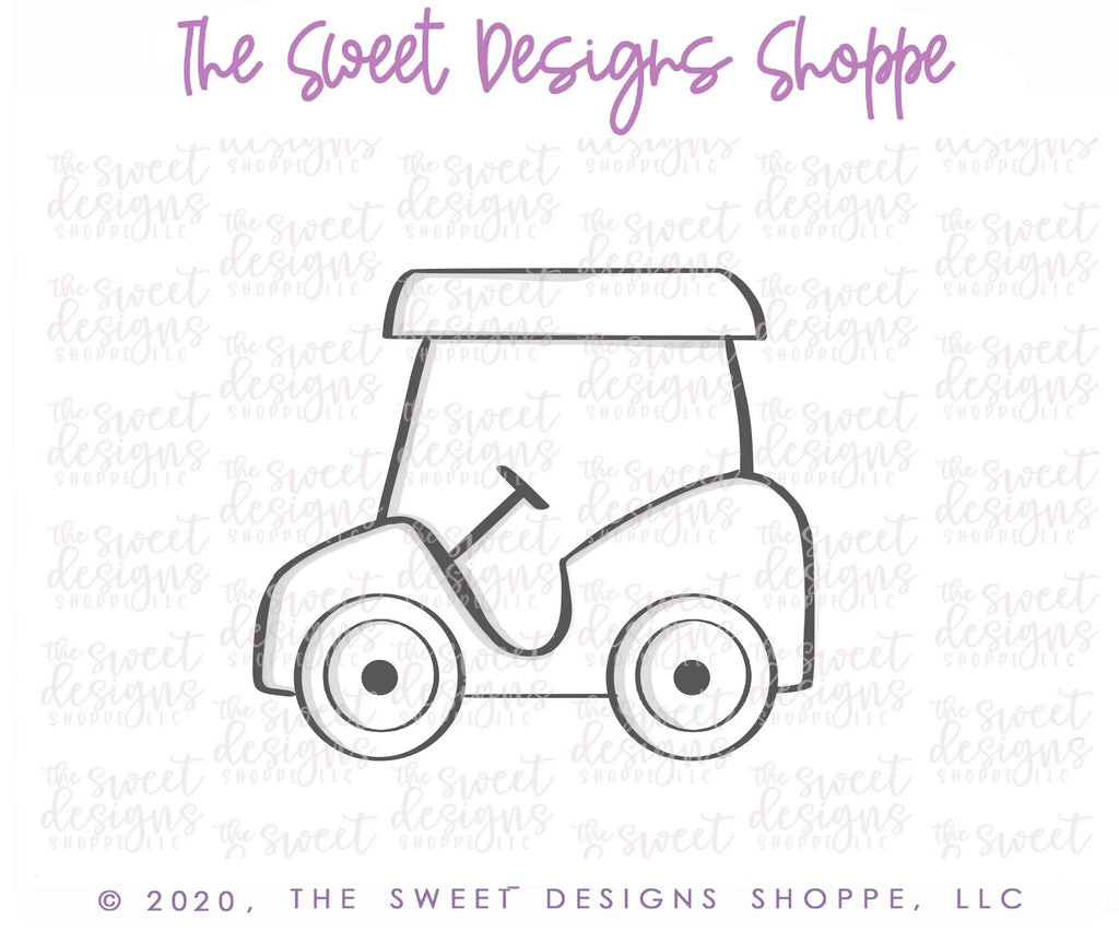 Cookie Cutters - Golf Cart - Cookie Cutter - The Sweet Designs Shoppe - - 051520, ALL, Cookie Cutter, dad, Father, Fathers Day, grandfather, hobbies, Promocode, Sport, sports