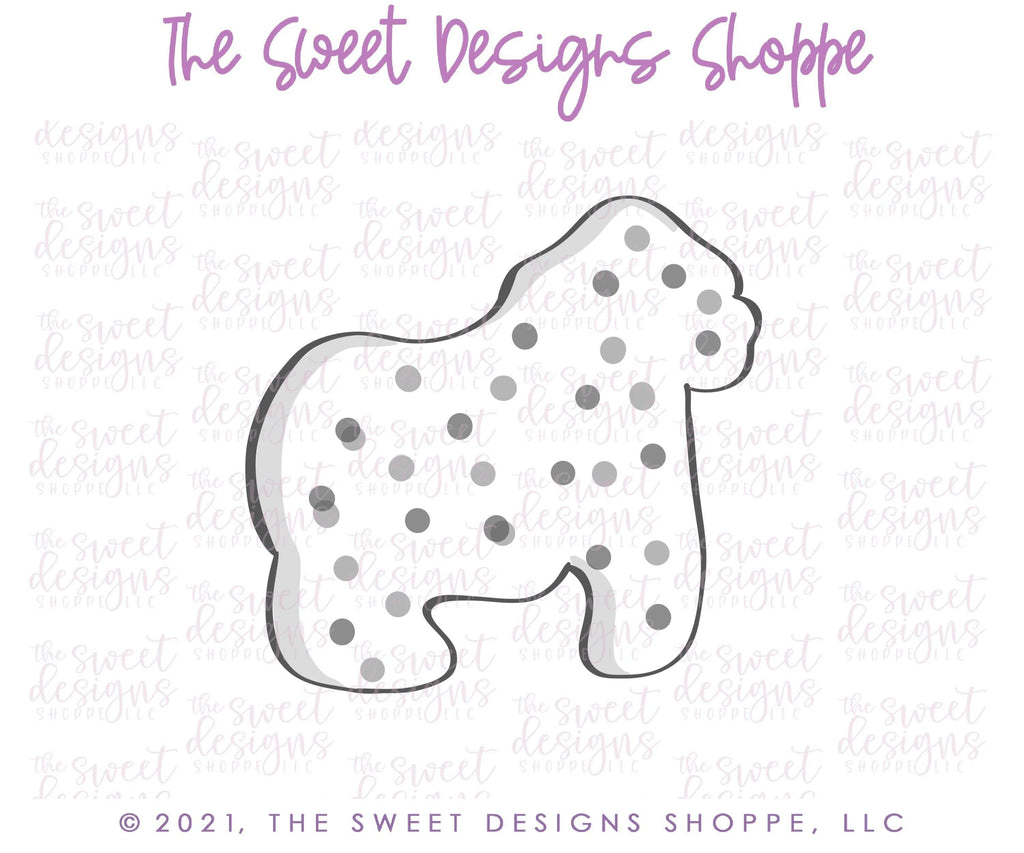 Cookie Cutters - Gorilla Frosted Cracker- Cookie Cutter - The Sweet Designs Shoppe - TSDS - - ALL,animal,Animals,Cookie Cutter,cracker,Frosted Cracker,party,party animal collection,party animals,Promocode,wild