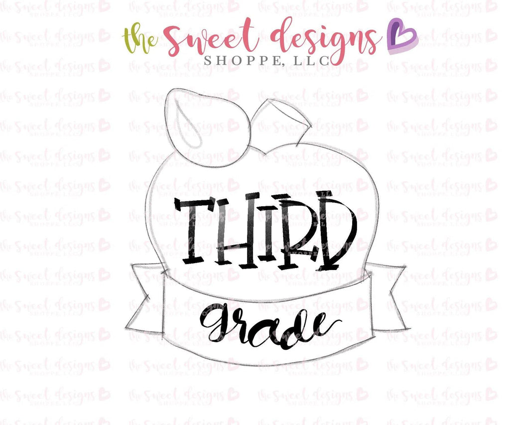 Cookie Cutters - Grade Apple - Cookie Cutter - The Sweet Designs Shoppe - - ALL, Apple, Cookie Cutter, Food, Food and Beverage, Food beverages, Fruits and Vegetables, Grad, graduations, Promocode, school, School / Graduation