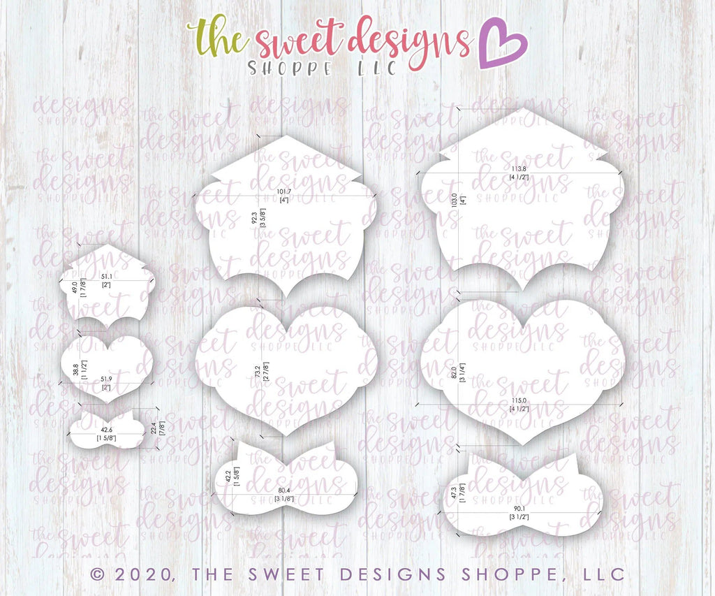 Cookie Cutters - Graduate Bear Set - Cookie Cutters - The Sweet Designs Shoppe - TSDS - - ALL,Animal,Animals,Animals and Insects,Cookie Cutter,Grad,Graduation,graduations,Mini Set,Mini Sets,Promocode,regular sets,School / Graduation,set,sets,STL