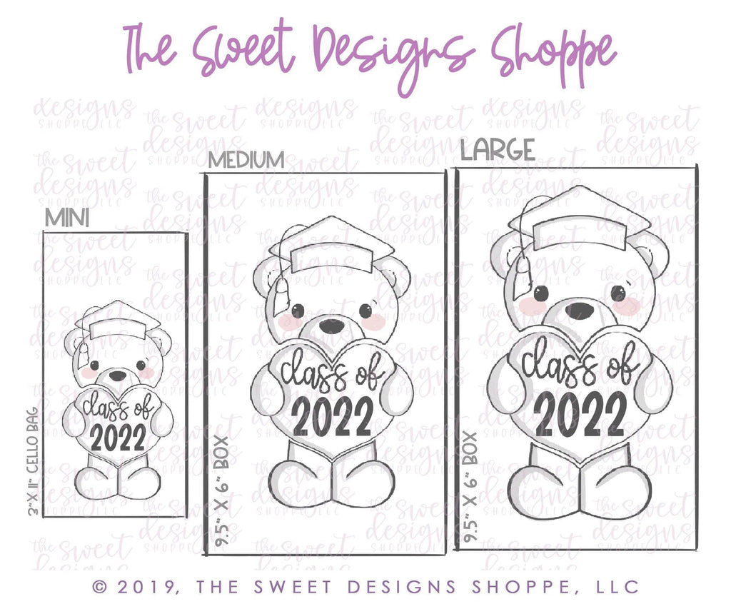 Cookie Cutters - Graduate Bear Set - Cookie Cutters - The Sweet Designs Shoppe - TSDS - - ALL,Animal,Animals,Animals and Insects,Cookie Cutter,Grad,Graduation,graduations,Mini Set,Mini Sets,Promocode,regular sets,School / Graduation,set,sets,STL