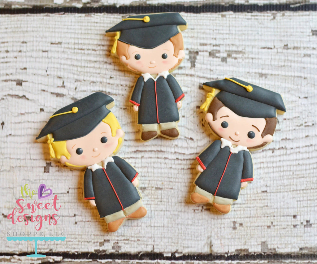 Cookie Cutters - Graduate Boy, Felix - Cookie Cutter - The Sweet Designs Shoppe - - ALL, Boy, Child, Cookie Cutter, Grad, Graduation, graduations, Kid, Promocode, School, School / Graduation