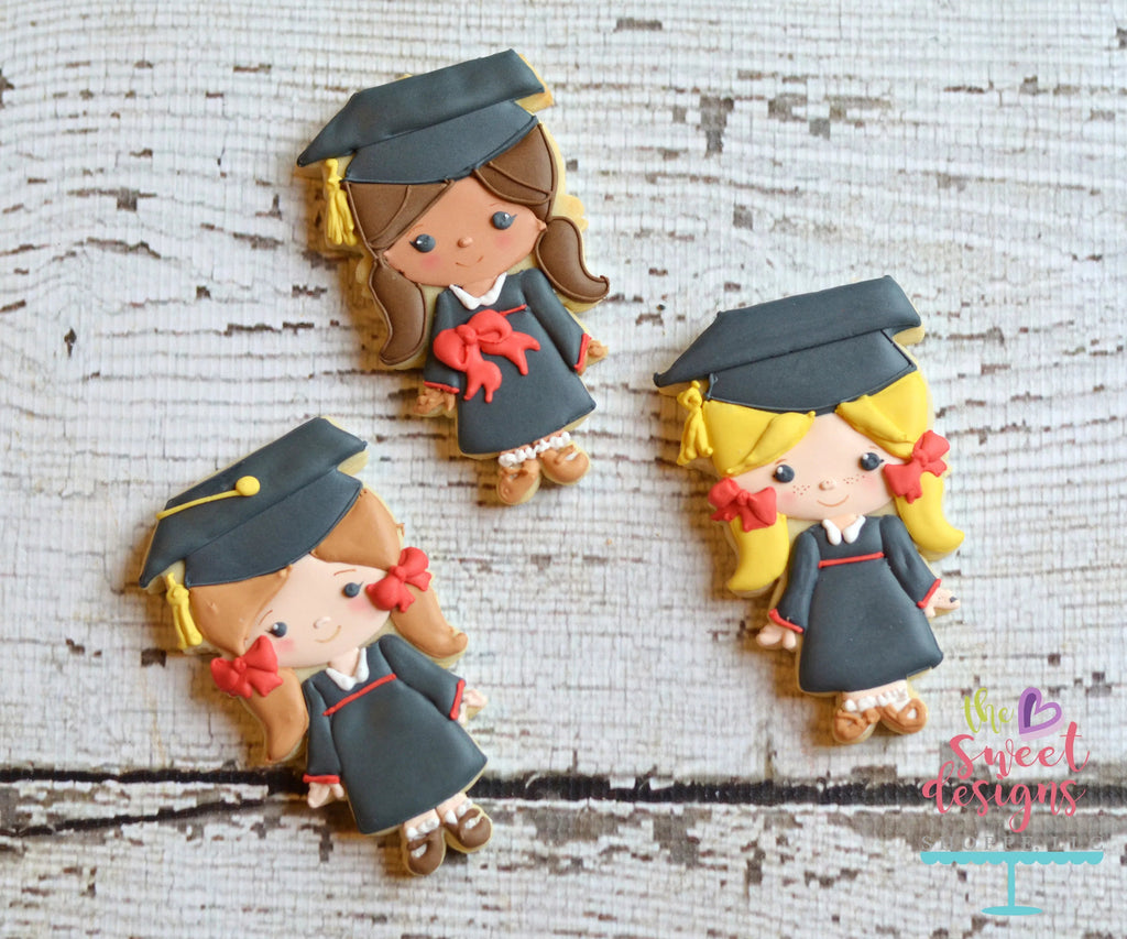 Cookie Cutters - Graduate Girl, Ana Karla - Cookie Cutter - Sweet Designs Shoppe - - ALL, Boy, Child, Cookie Cutter, Grad, Graduation, graduations, Kid, Promocode, School, School / Graduation