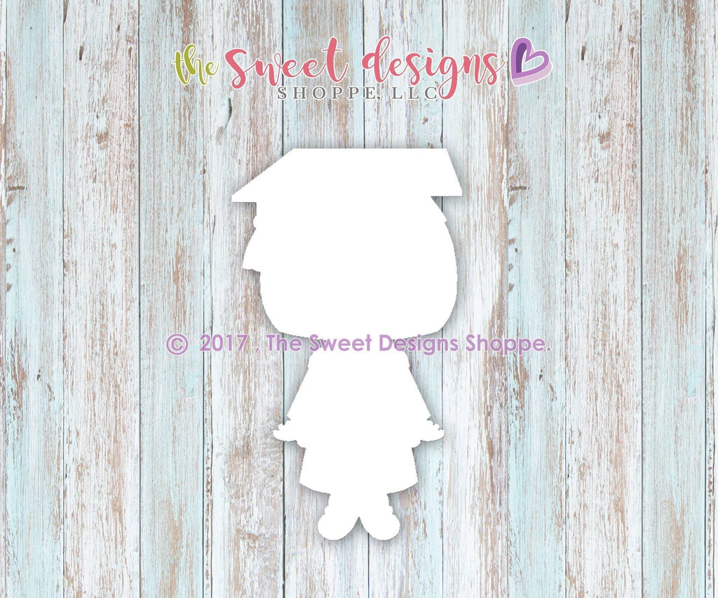 Cookie Cutters - Graduate Girl, MaryAnn - Cookie Cutter - The Sweet Designs Shoppe - - ALL, Boy, Child, Cookie Cutter, Grad, Graduation, graduations, Kid, Promocode, School, School / Graduation