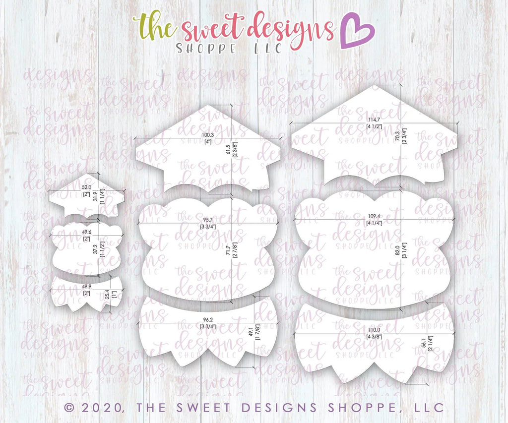 Cookie Cutters - Graduate Set 20XX - Cookie Cutters - The Sweet Designs Shoppe - TSDS - - ALL,Cookie Cutter,Grad,Graduation,graduations,Promocode,regular sets,School / Graduation,set,sets,STL